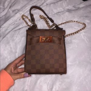 Small Checkered Boohoo Satchel
